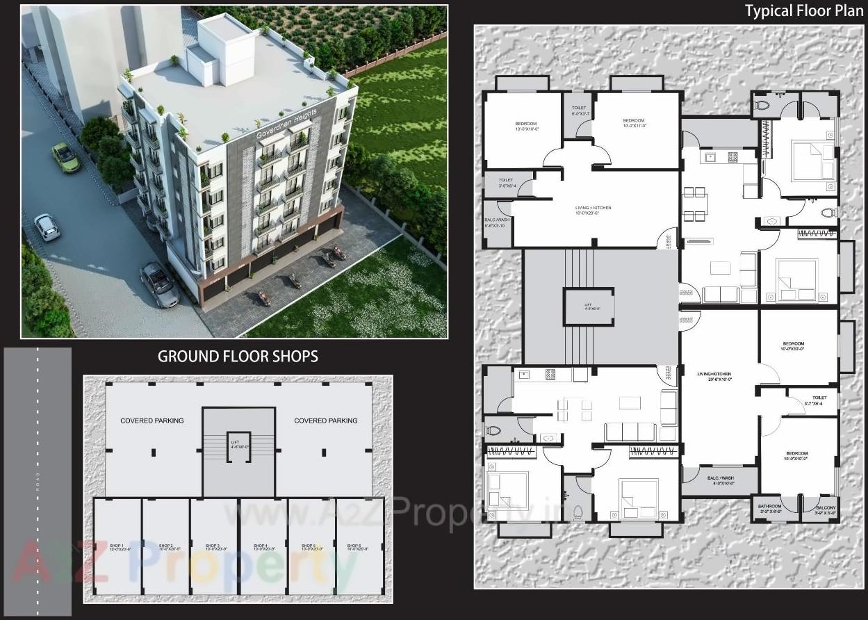 Layout of real estate project Goverdhan Heights located at Vadodara, Vadodara, Gujarat