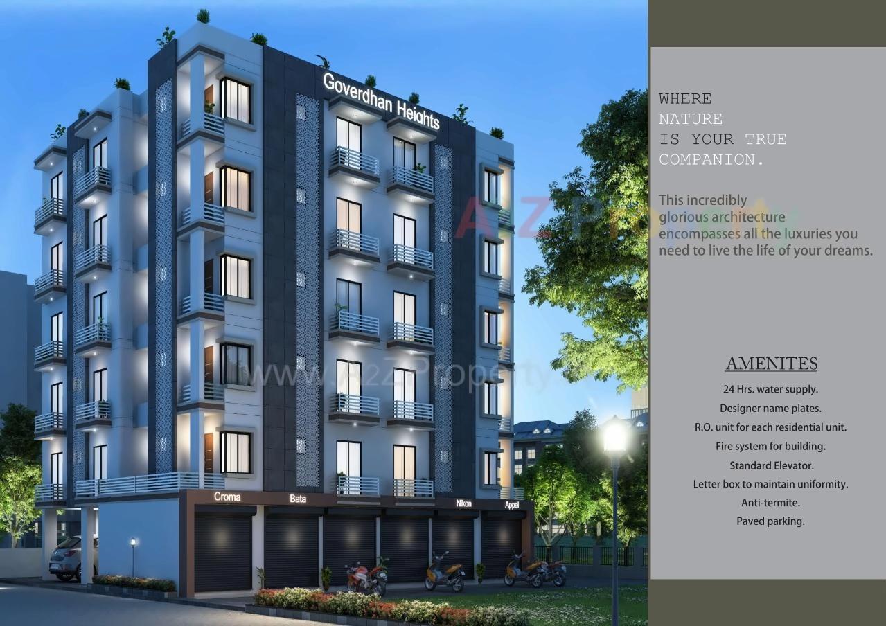 3D Elevation of real estate project Goverdhan Heights located at Vadodara, Vadodara, Gujarat