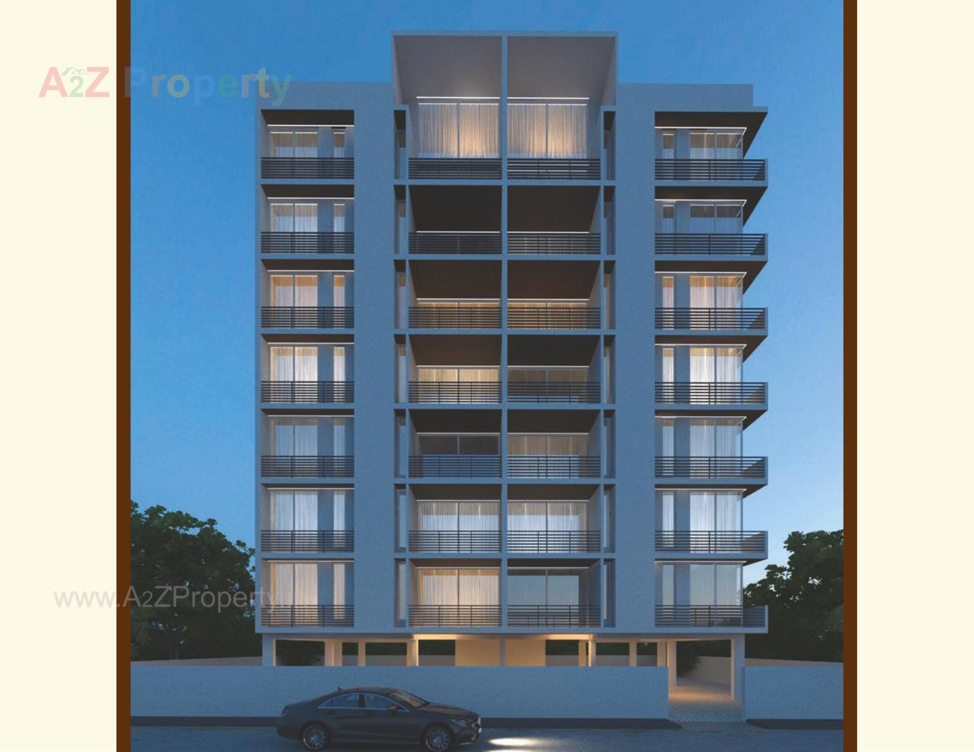 3D Elevation of real estate project Goverdhan Residency located at Subhanpura, Vadodara, Gujarat