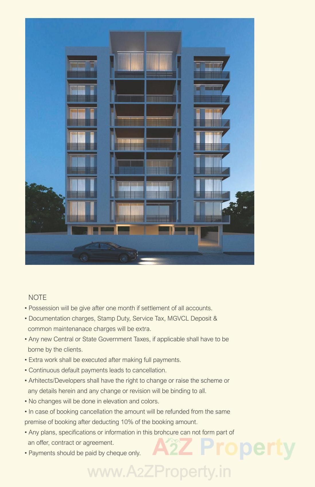 3D Elevation of real estate project Goverdhan Residency located at Subhanpura, Vadodara, Gujarat