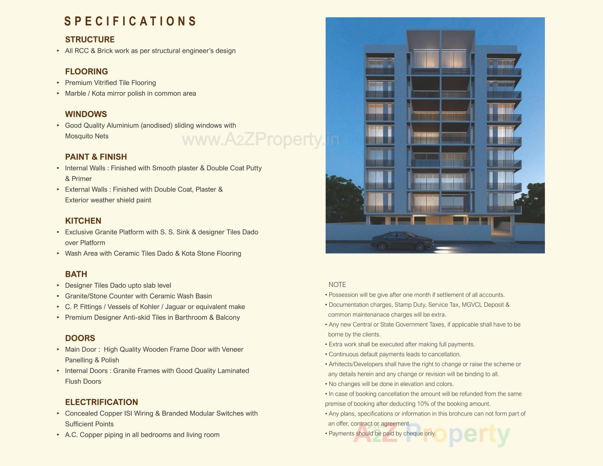  of real estate project Goverdhan Residency located at Subhanpura, Vadodara, Gujarat