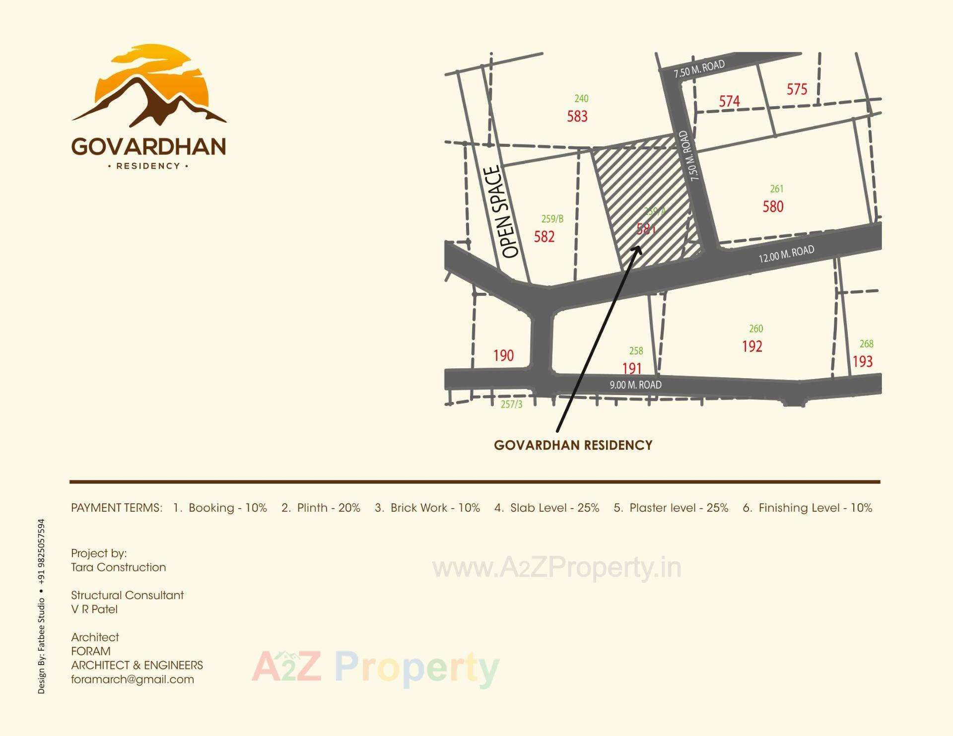  of real estate project Goverdhan Residency located at Subhanpura, Vadodara, Gujarat