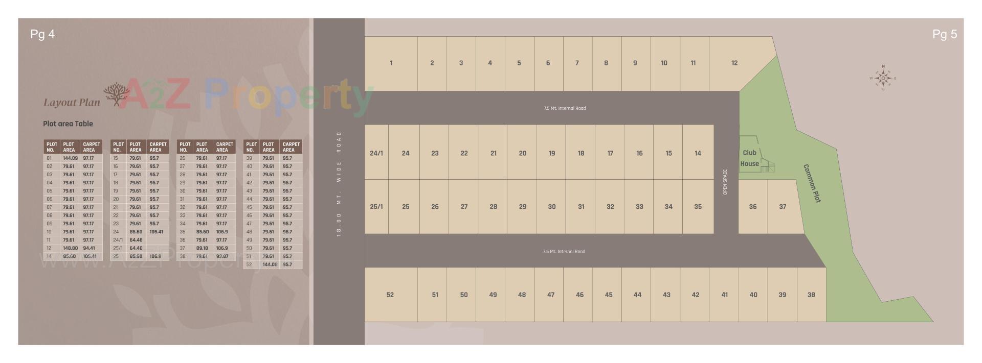 Layout of real estate project Gracewood Elegance located at Bill, Vadodara, Gujarat