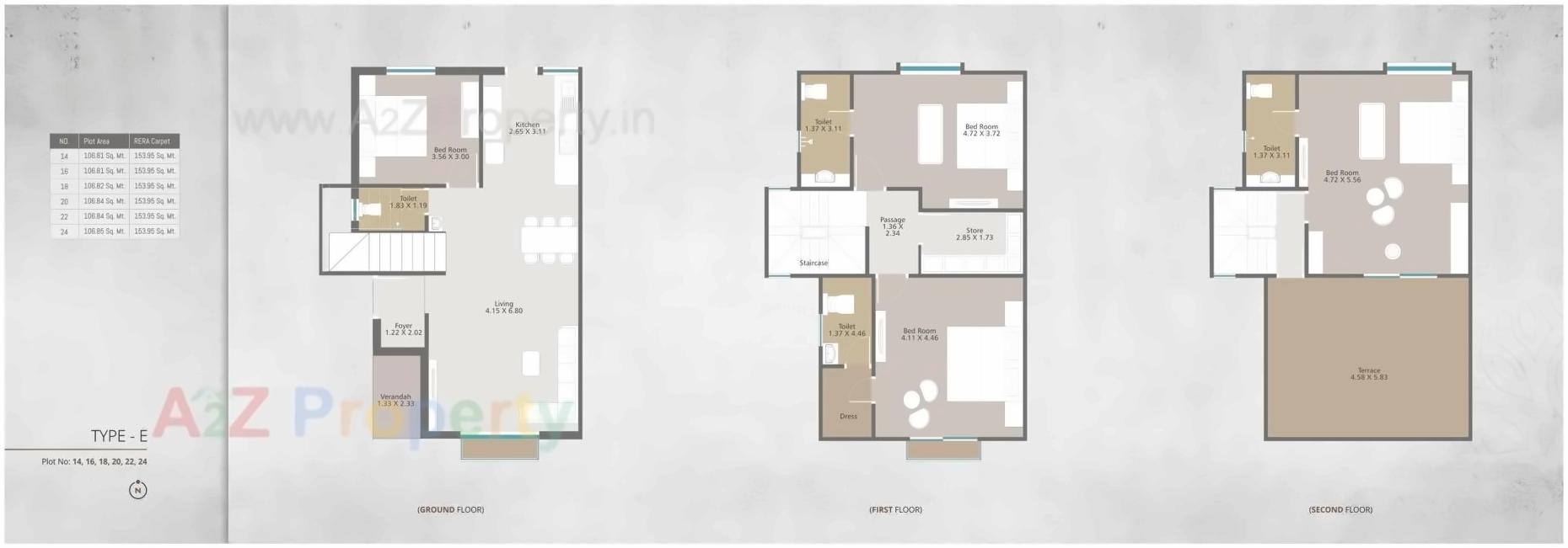 Layout of real estate project Gracewood located at Bhayli, Vadodara, Gujarat