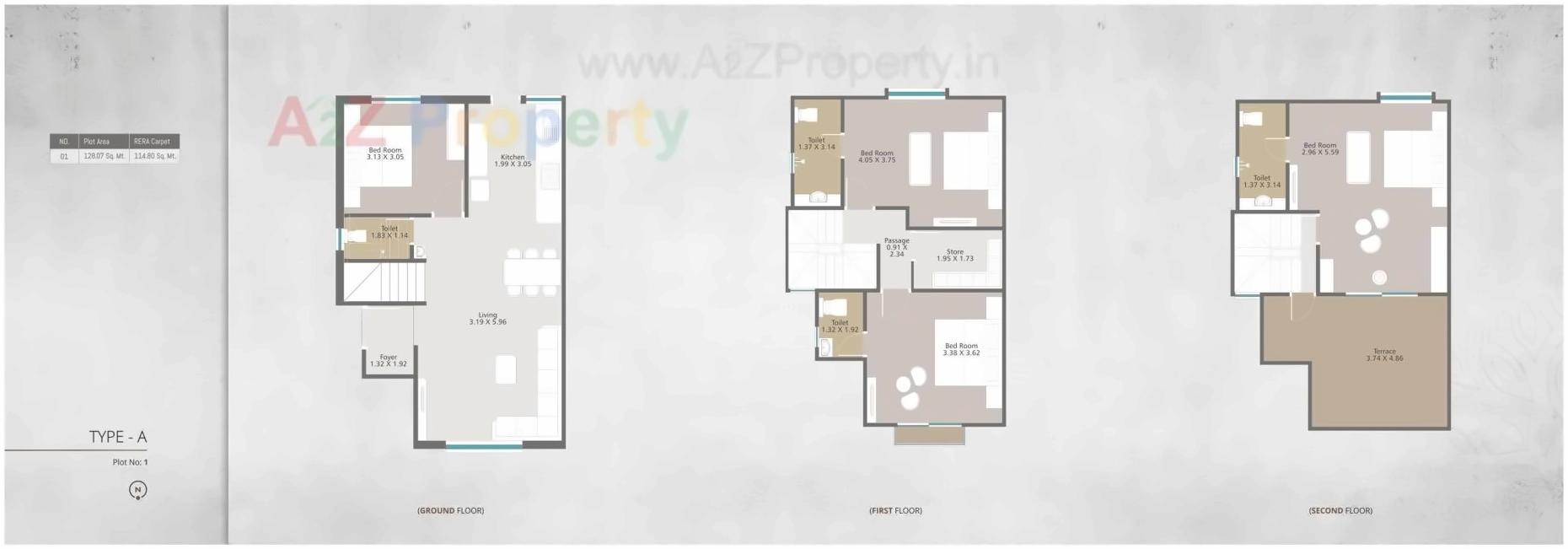 Layout of real estate project Gracewood located at Bhayli, Vadodara, Gujarat