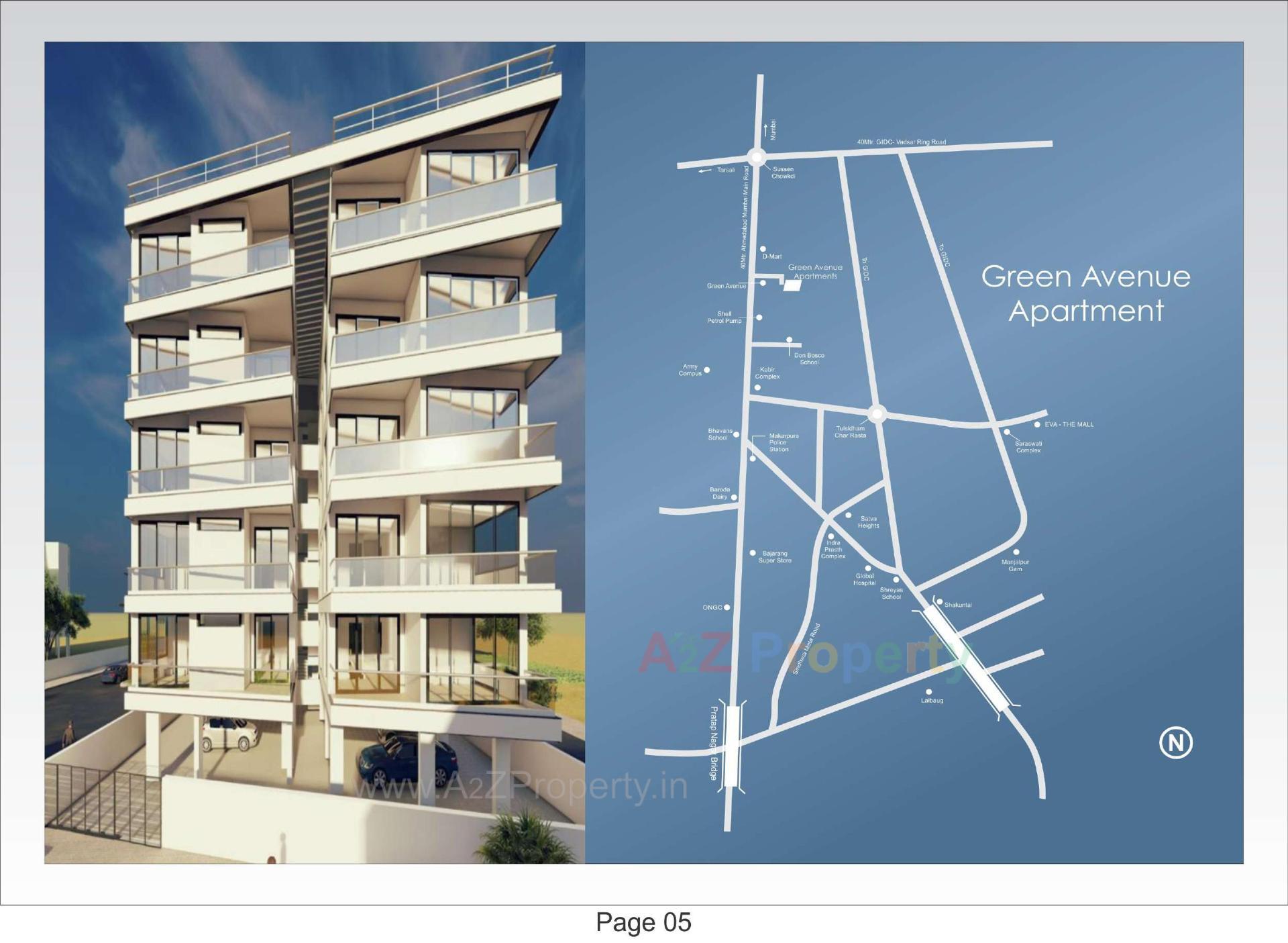  of real estate project Green Avenue Apartment located at Tarsali, Vadodara, Gujarat