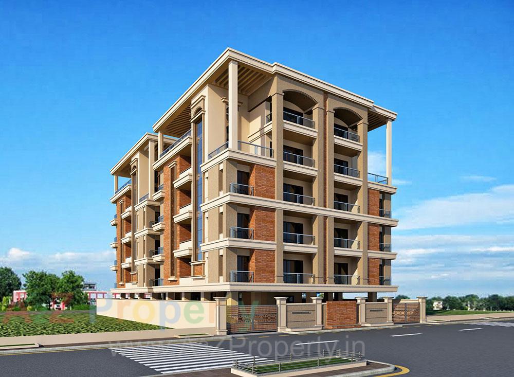 3D Elevation of real estate project Green Emerald located at Ankodia, Vadodara, Gujarat