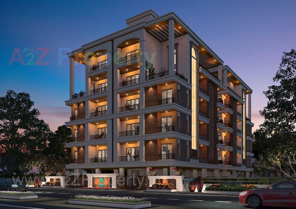 3D Elevation of real estate project Green Emerald located at Ankodia, Vadodara, Gujarat