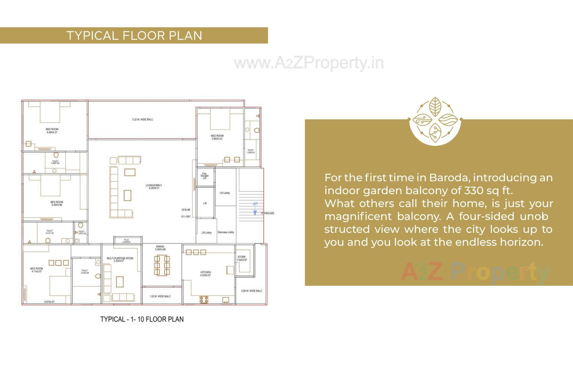Layout of real estate project Green Leaf Antilia located at Gotri, Vadodara, Gujarat