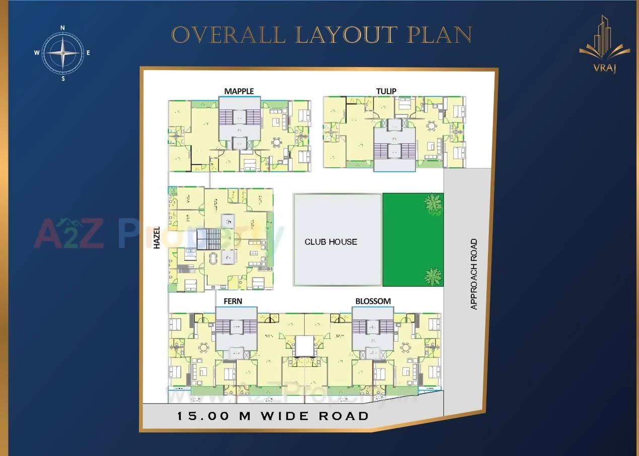 Layout of real estate project Green Leaf Exotica located at Bhayli, Vadodara, Gujarat