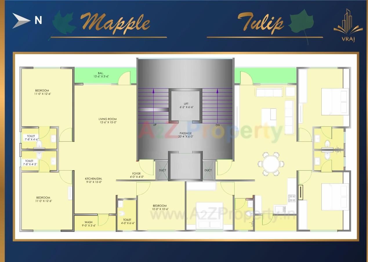 Layout of real estate project Green Leaf Exotica located at Bhayli, Vadodara, Gujarat