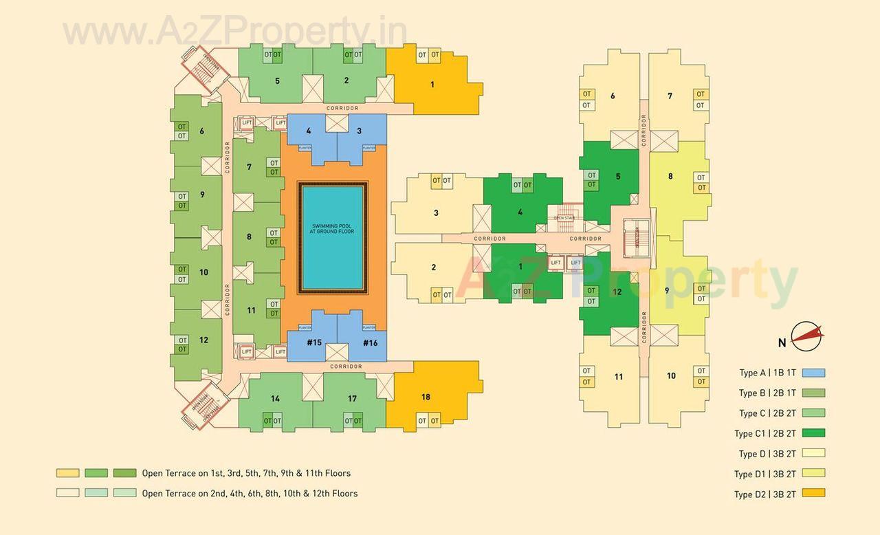 E15e0d50086f5ab9e3ec0b370ab472f2 03_project_single_towerplan of real estate project Green Leaf Regalia located at Gotri, Vadodara, Gujarat