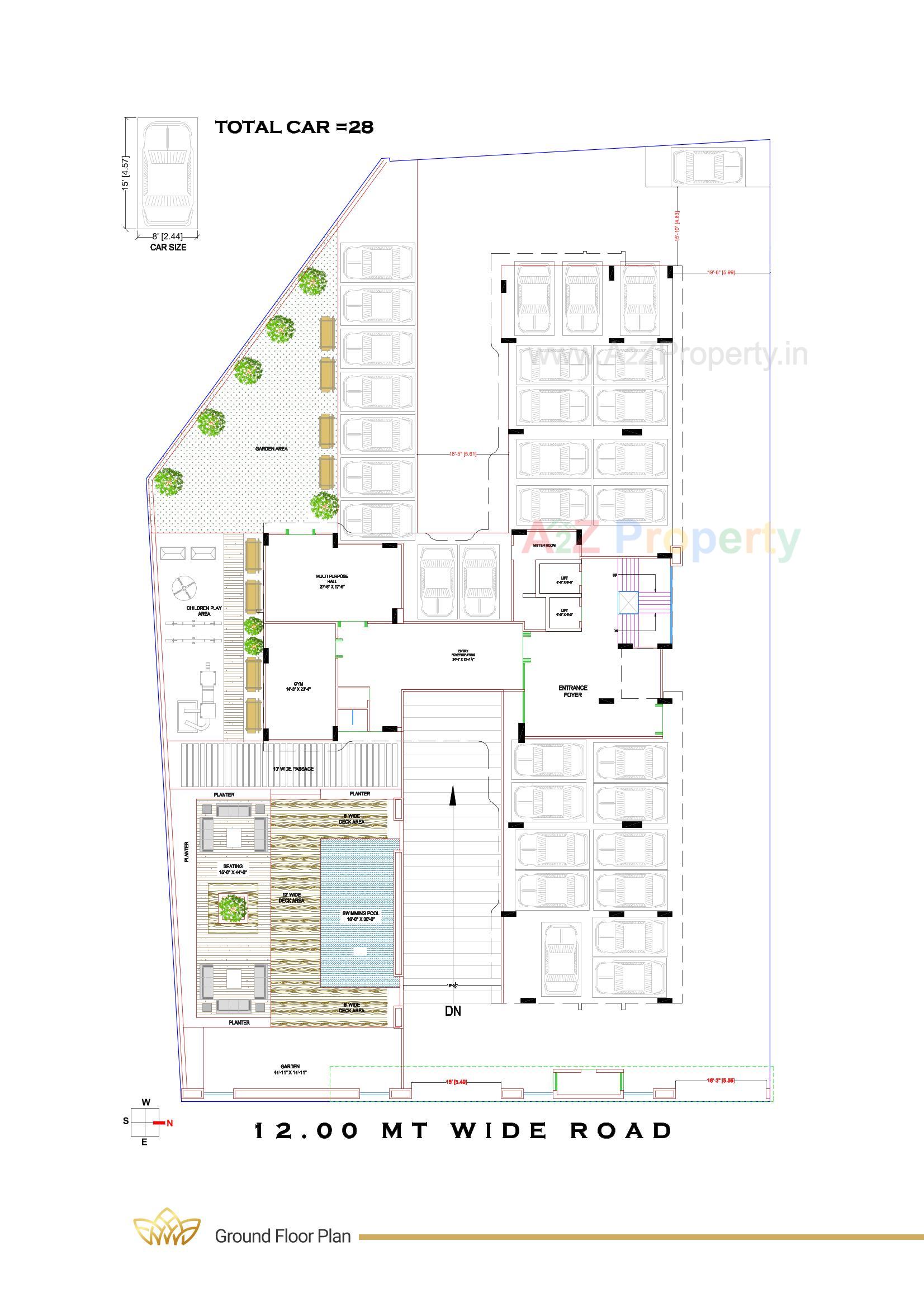Layout of real estate project Green Leaf Regalia located at Gotri, Vadodara, Gujarat
