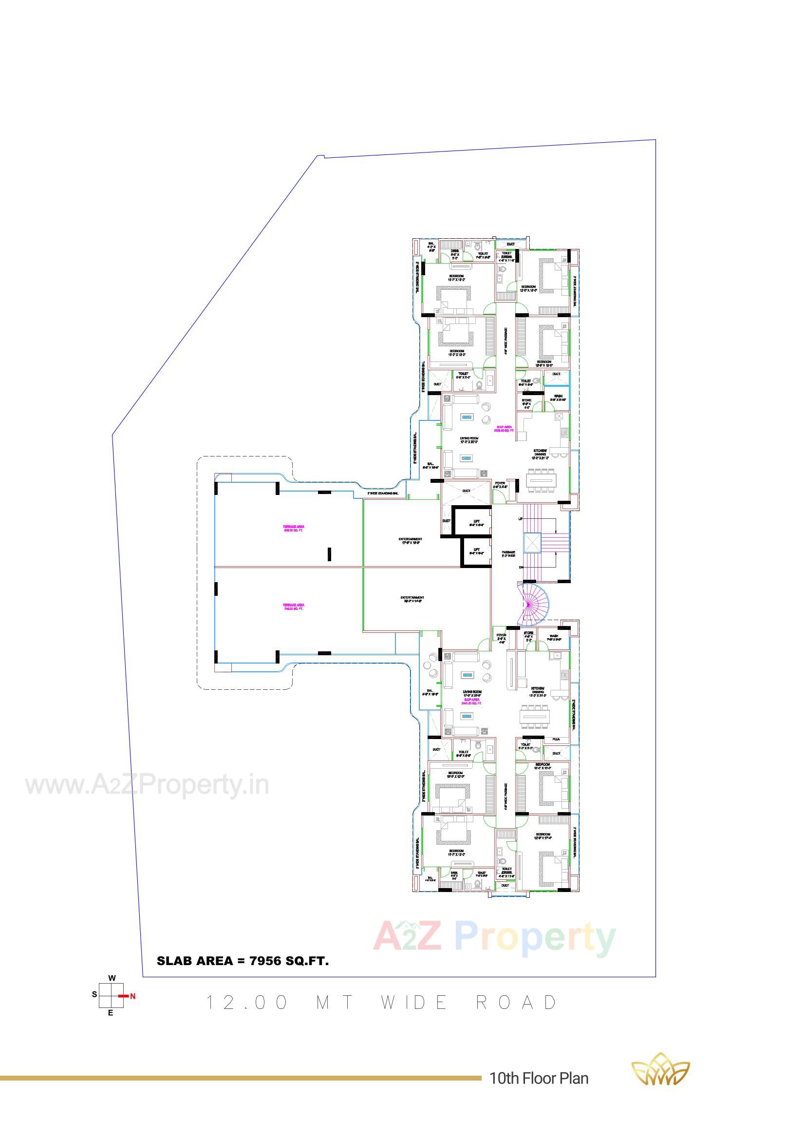 Layout of real estate project Green Leaf Regalia located at Gotri, Vadodara, Gujarat