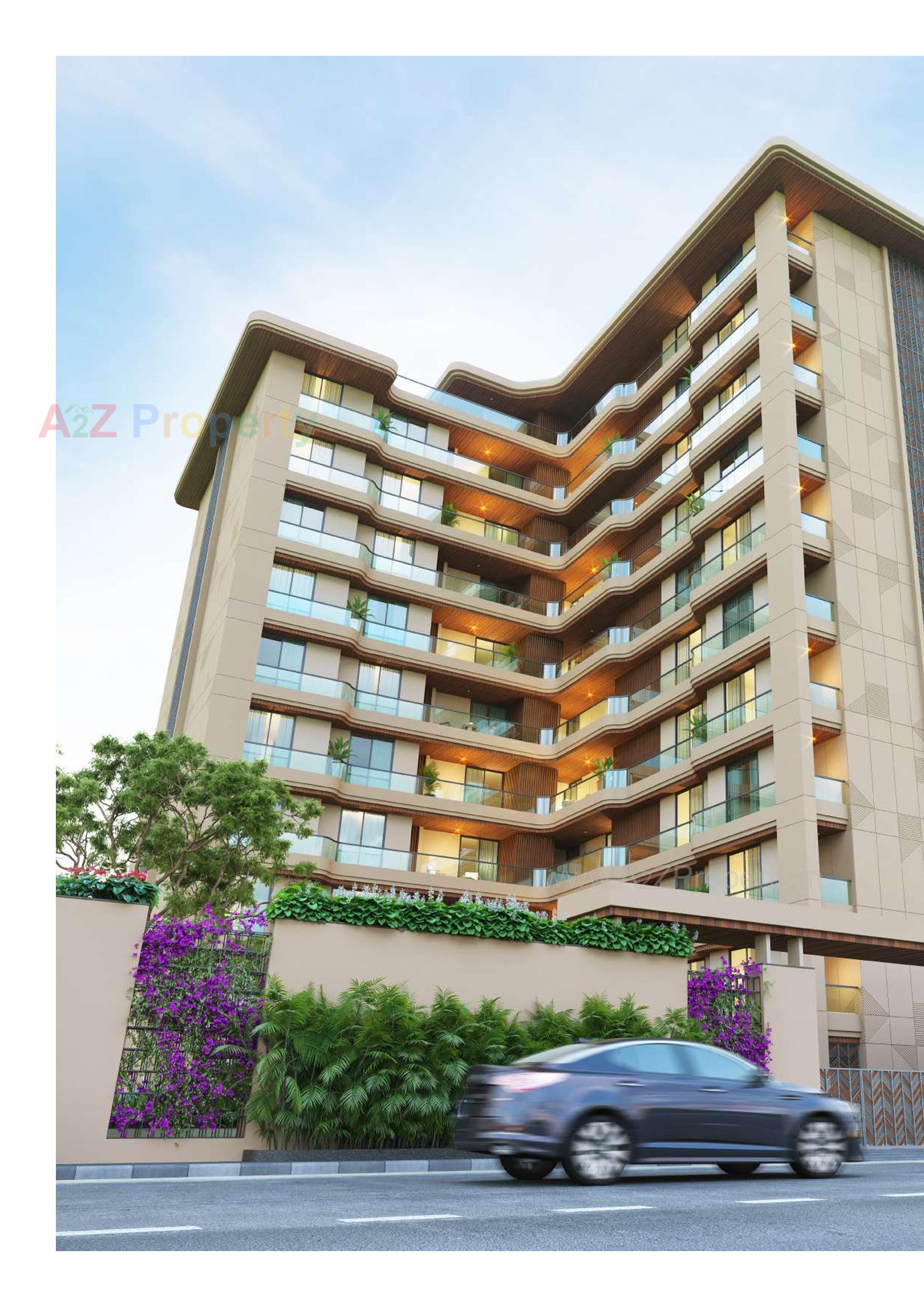 3D Elevation of real estate project Green Leaf Regalia located at Gotri, Vadodara, Gujarat