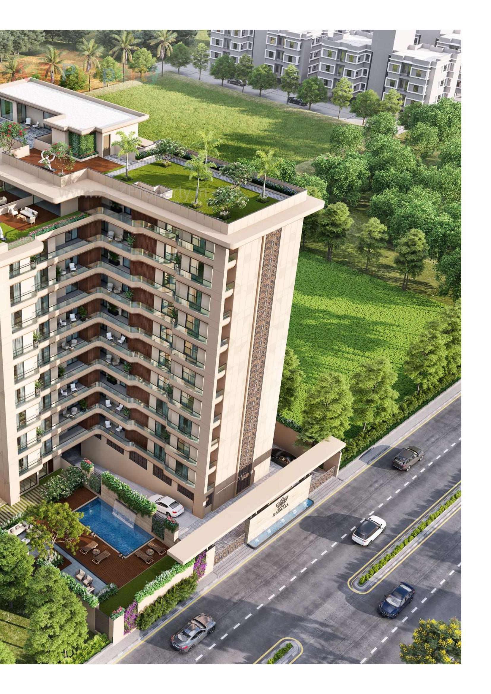 3D Elevation of real estate project Green Leaf Regalia located at Gotri, Vadodara, Gujarat
