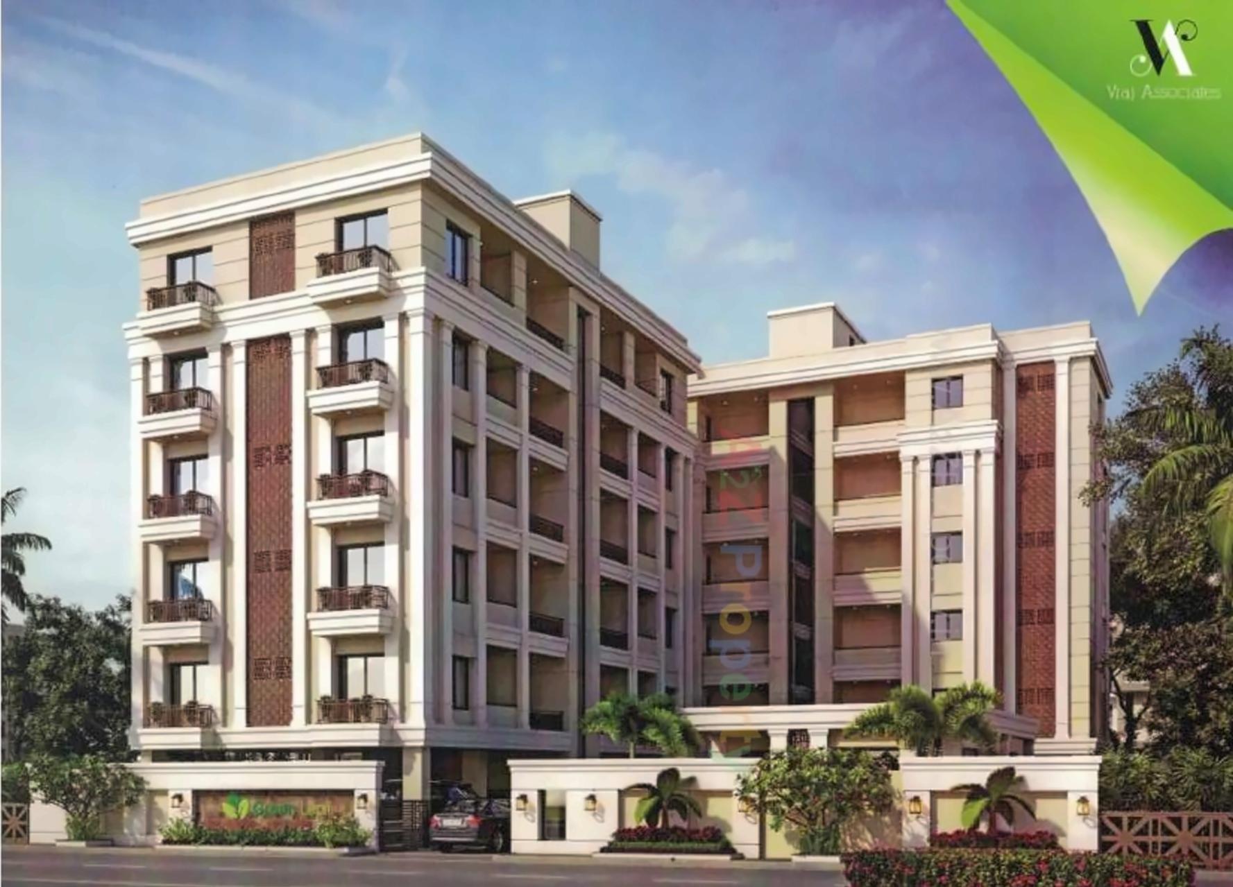 3D Elevation of real estate project Green Leaf located at Bhayli, Vadodara, Gujarat
