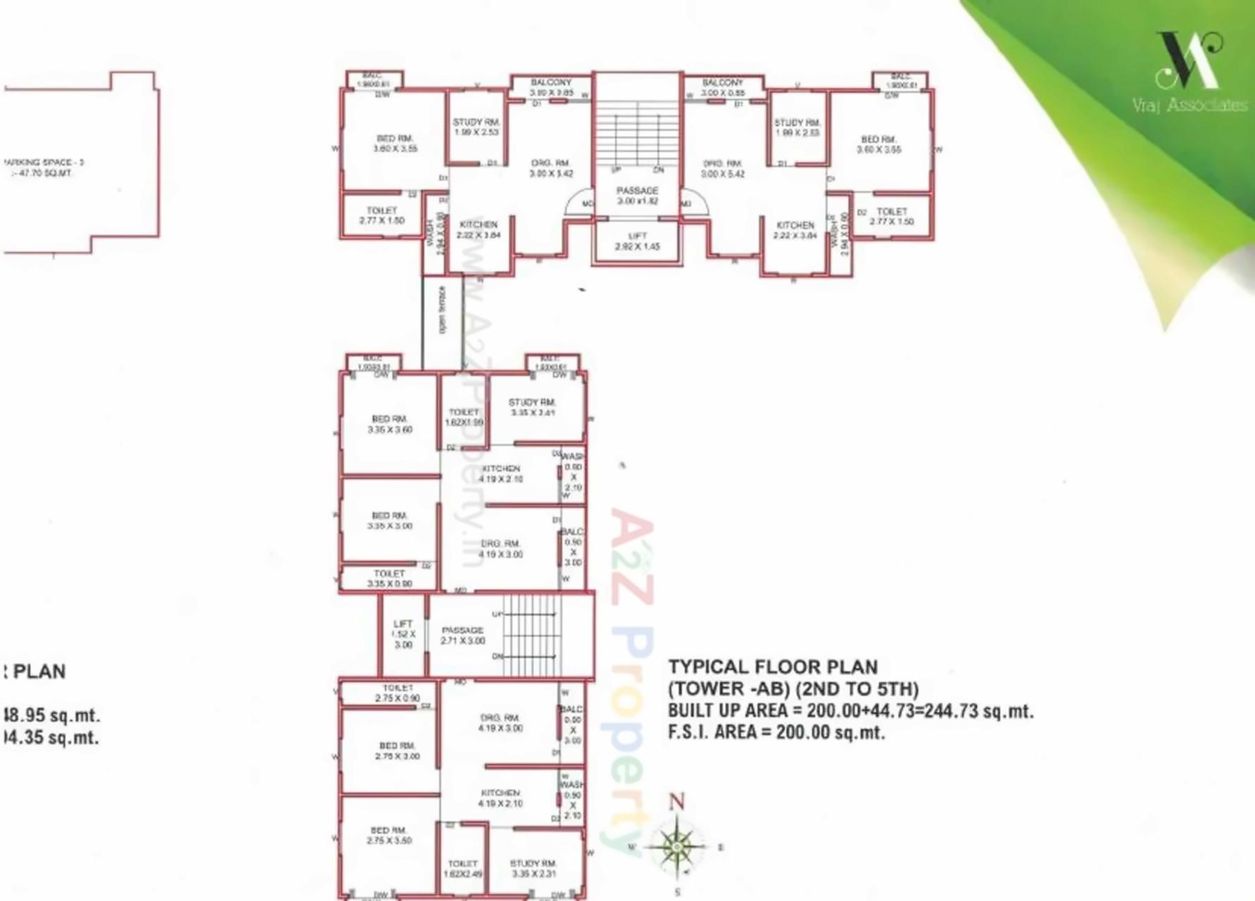 Layout of real estate project Green Leaf located at Bhayli, Vadodara, Gujarat
