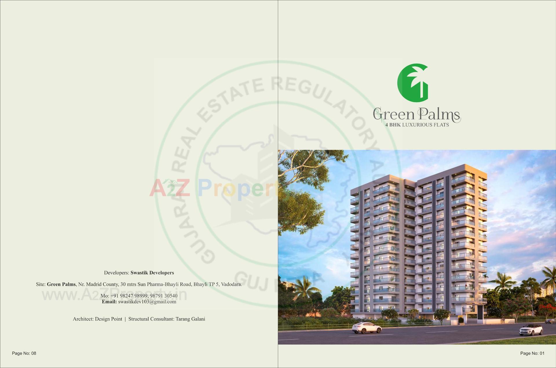  of real estate project Green Palms located at Bhayli, Vadodara, Gujarat