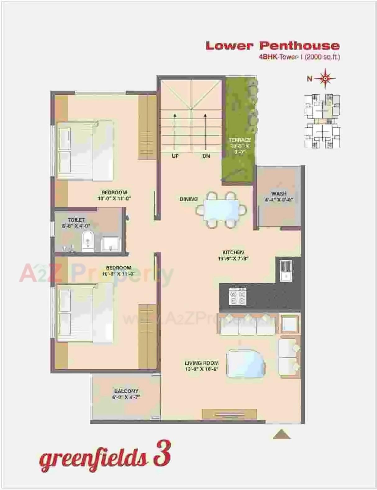 Layout of real estate project Greenfields located at Bhayli, Vadodara, Gujarat