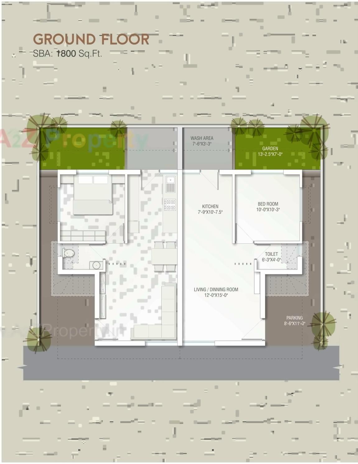 Layout of real estate project Greenfields   4+ located at Bhayli, Vadodara, Gujarat