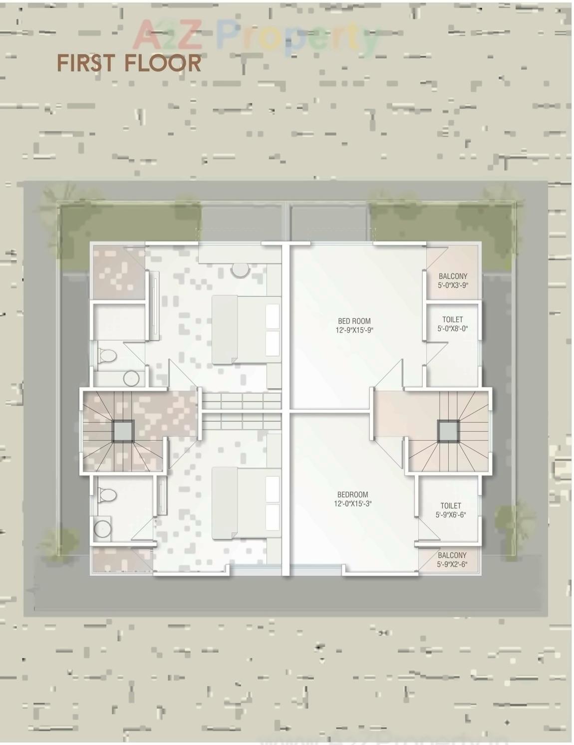 Layout of real estate project Greenfields   4+ located at Bhayli, Vadodara, Gujarat