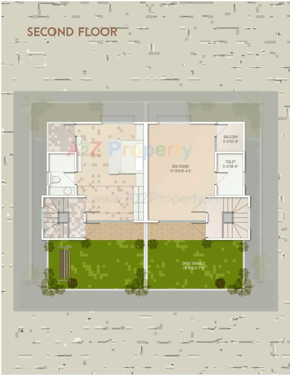 Layout of real estate project Greenfields   4+ located at Bhayli, Vadodara, Gujarat
