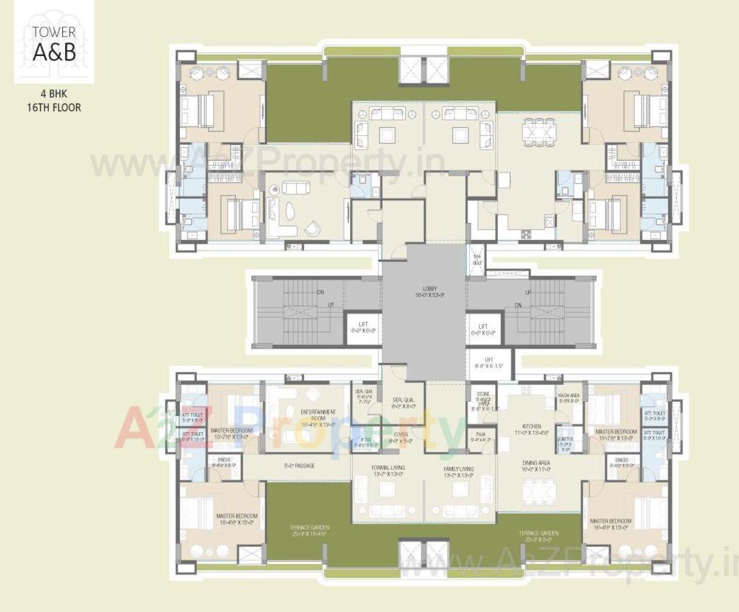 Layout of real estate project Greenwoods Aaranya located at Subhanpura, Vadodara, Gujarat