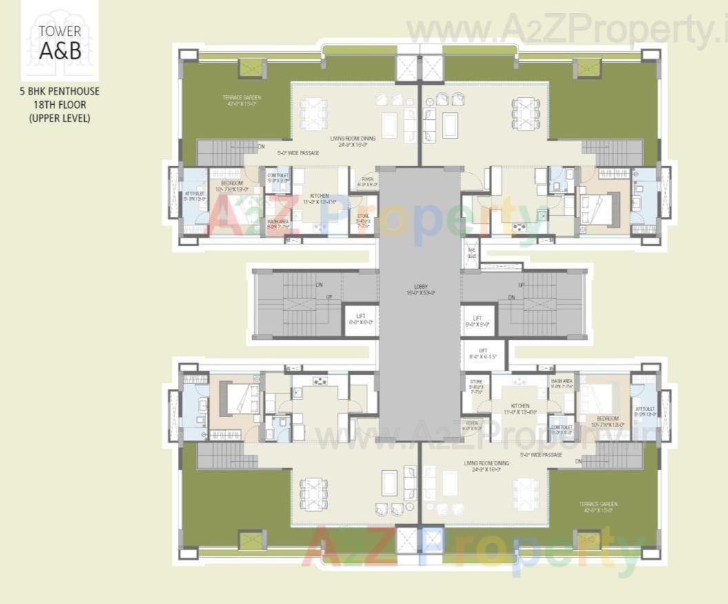 Layout of real estate project Greenwoods Aaranya located at Subhanpura, Vadodara, Gujarat