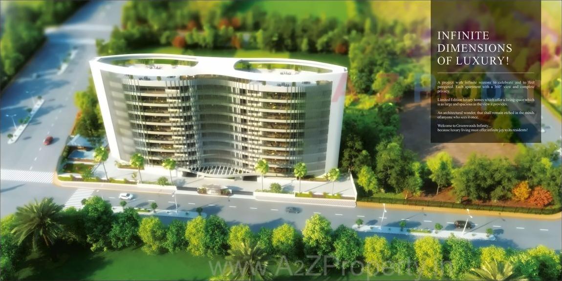 3D Elevation of real estate project Greenwoods Infinity located at Khanpur, Vadodara, Gujarat