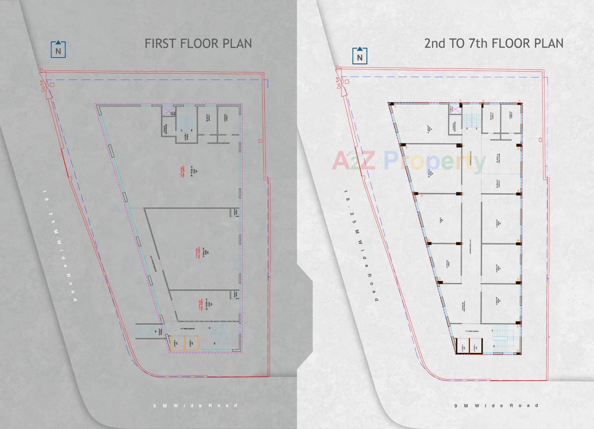 Layout of real estate project H R Palacio located at Akota, Vadodara, Gujarat