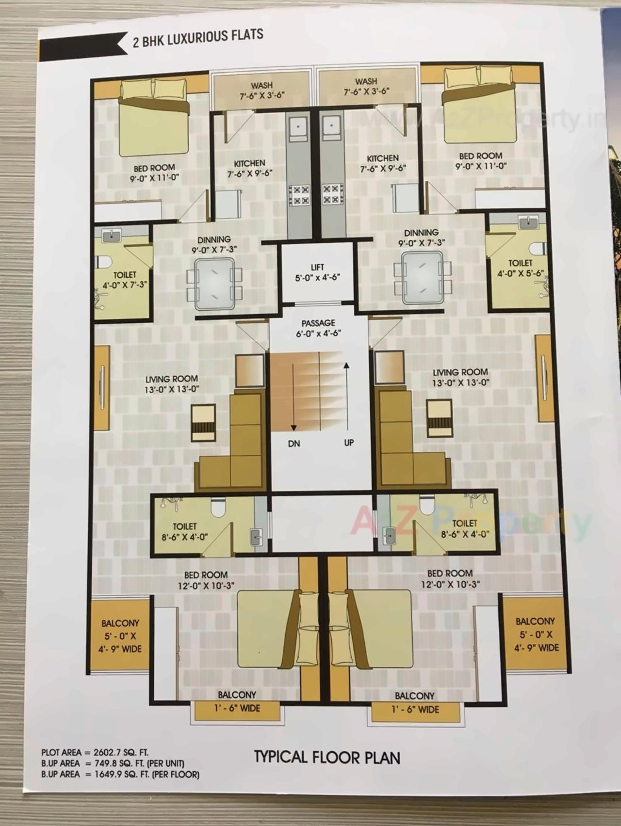 Layout of real estate project Haidery Apartment located at Bapod, Vadodara, Gujarat