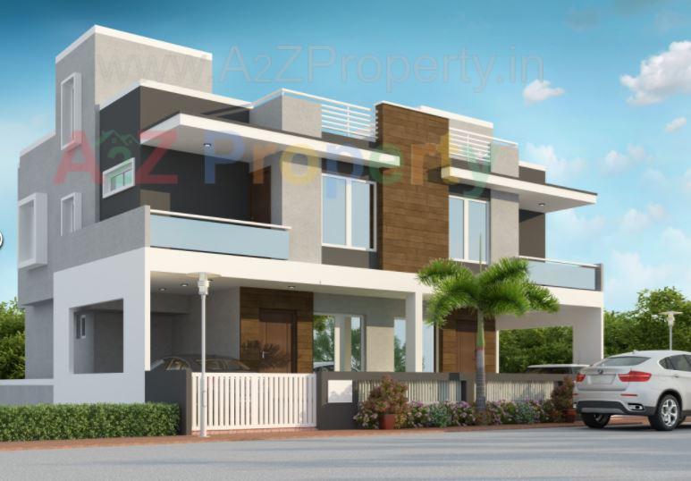 3D Elevation of real estate project Hari Darshan Bunglows located at Vadodara, Vadodara, Gujarat