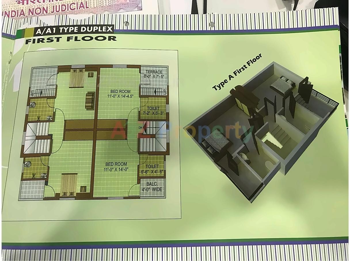 Layout of real estate project Hari Darshan Duplex located at Bill, Vadodara, Gujarat