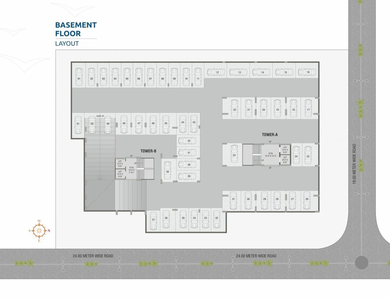 Layout of real estate project Hari Darshan Sky located at Chhani, Vadodara, Gujarat