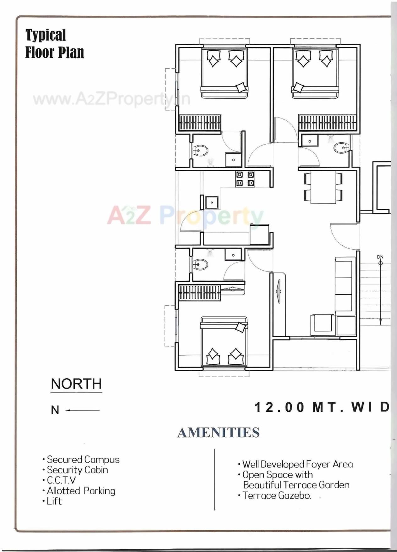 Layout of real estate project Hari Om Elegance located at Tandalja, Vadodara, Gujarat