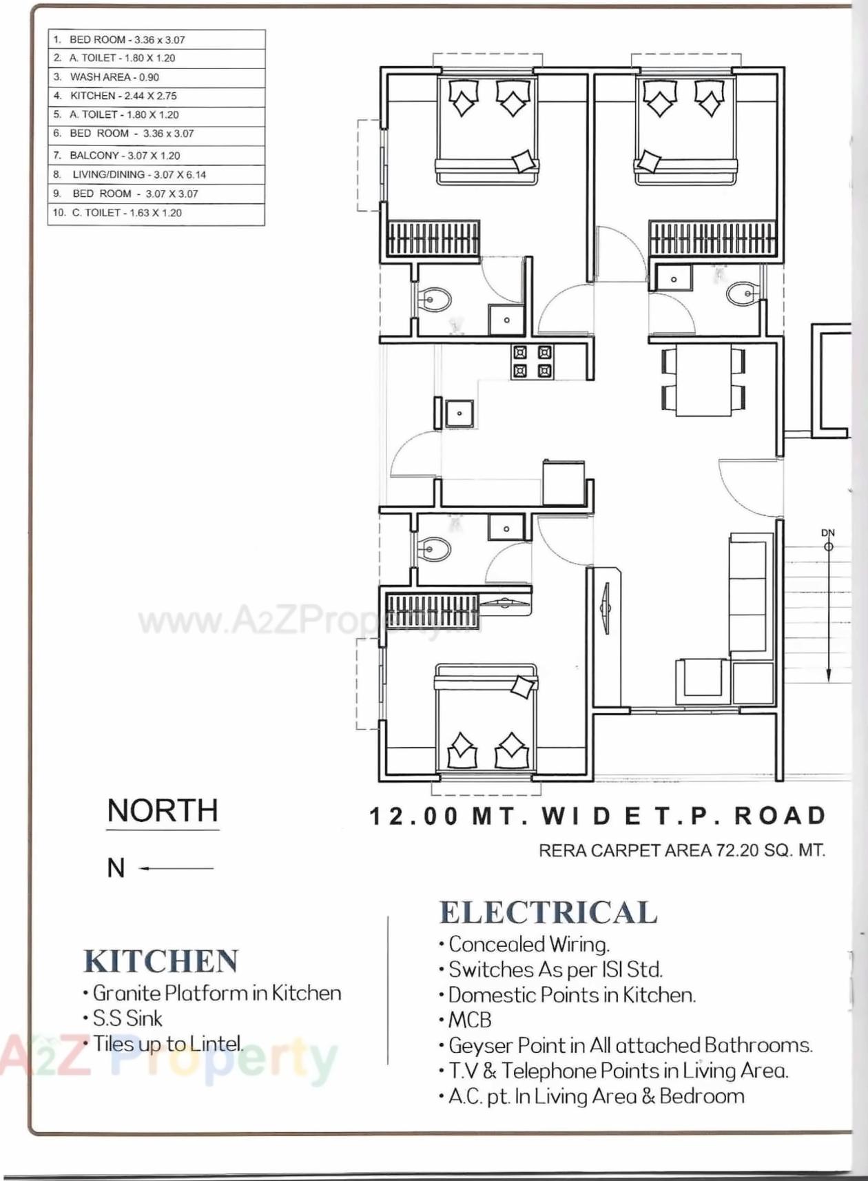 Layout of real estate project Hari Om Elegance located at Tandalja, Vadodara, Gujarat