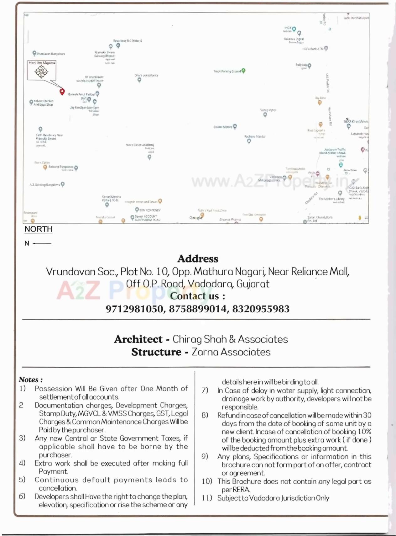  of real estate project Hari Om Elegance located at Tandalja, Vadodara, Gujarat