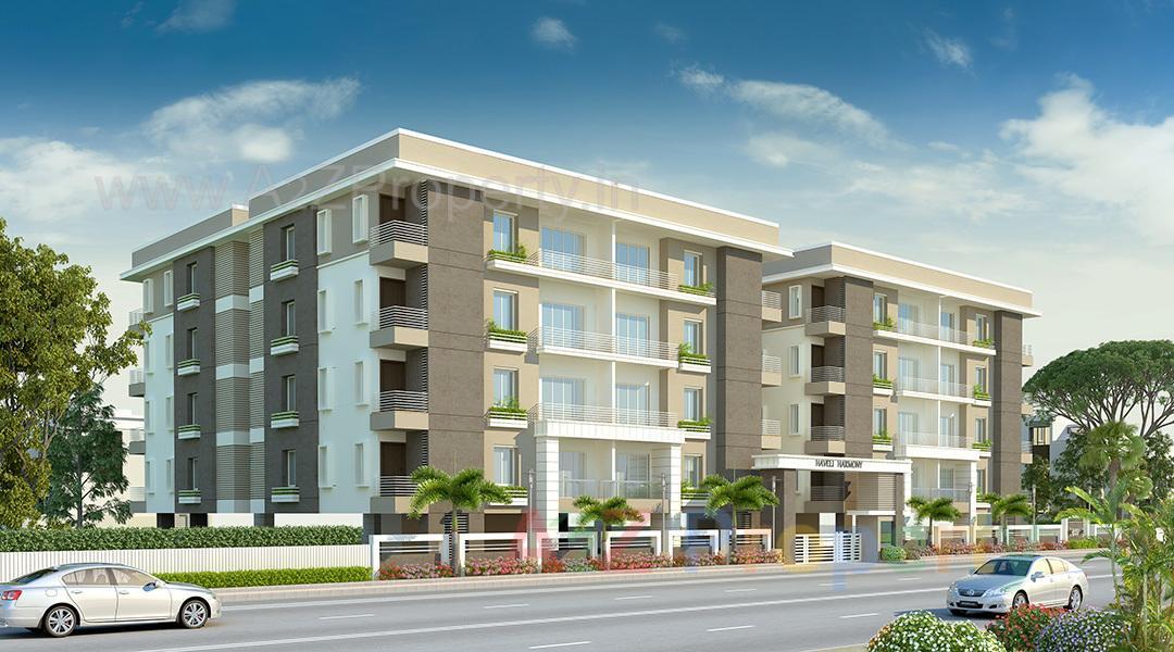 3D Elevation of real estate project Haveli Harmony located at Gorva, Vadodara, Gujarat