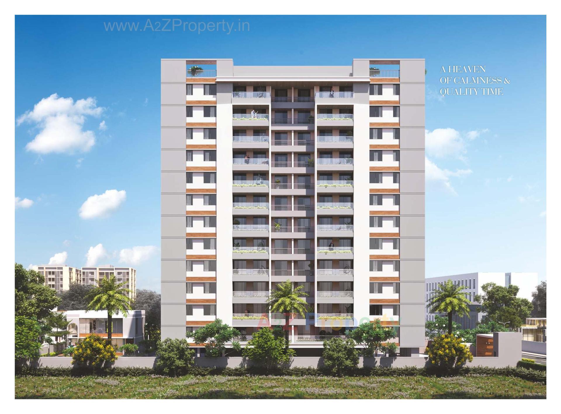 3D Elevation of real estate project Heaven Crest located at Chhani, Vadodara, Gujarat