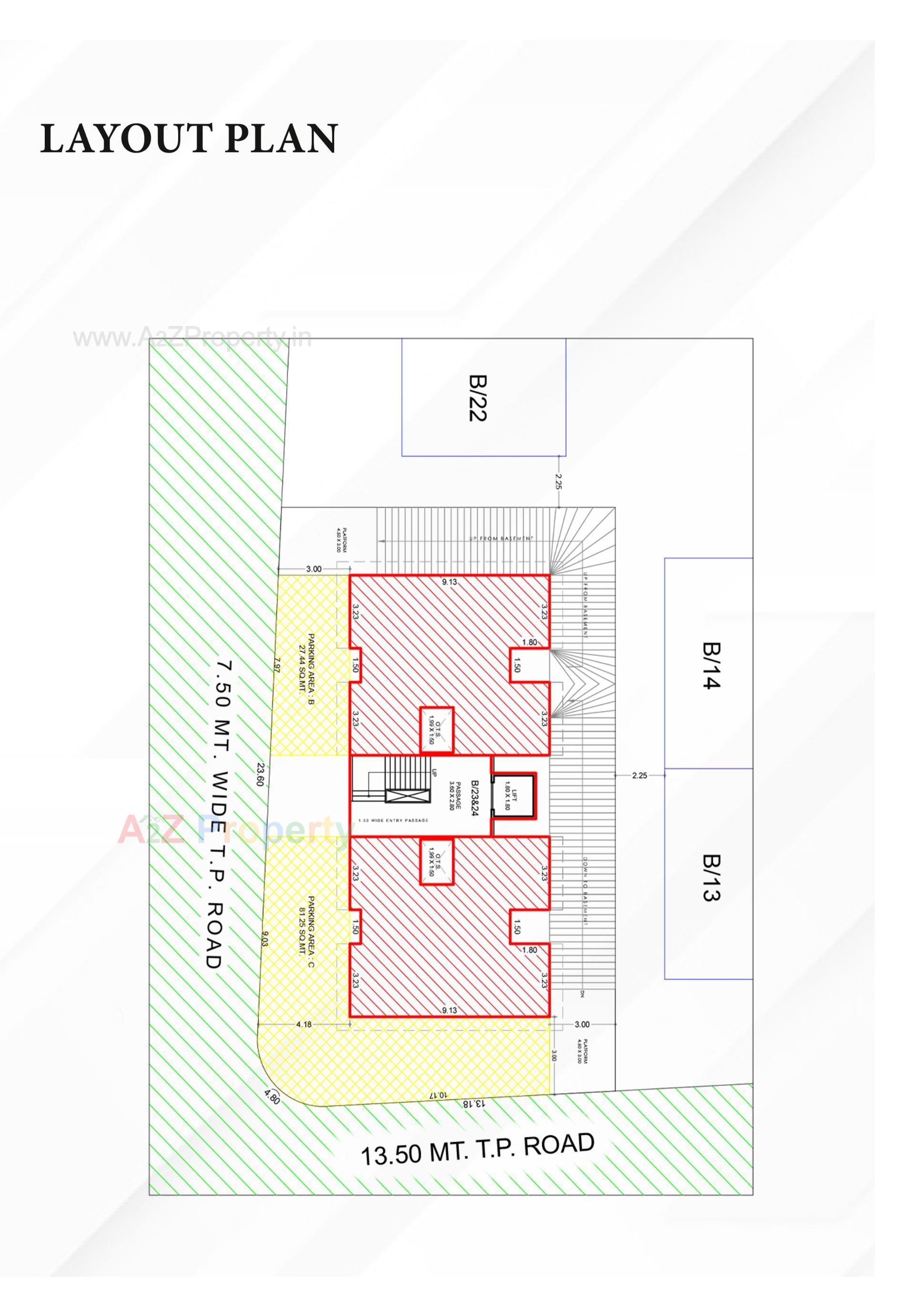 Layout of real estate project Hiya Homes located at Manjalpur, Vadodara, Gujarat