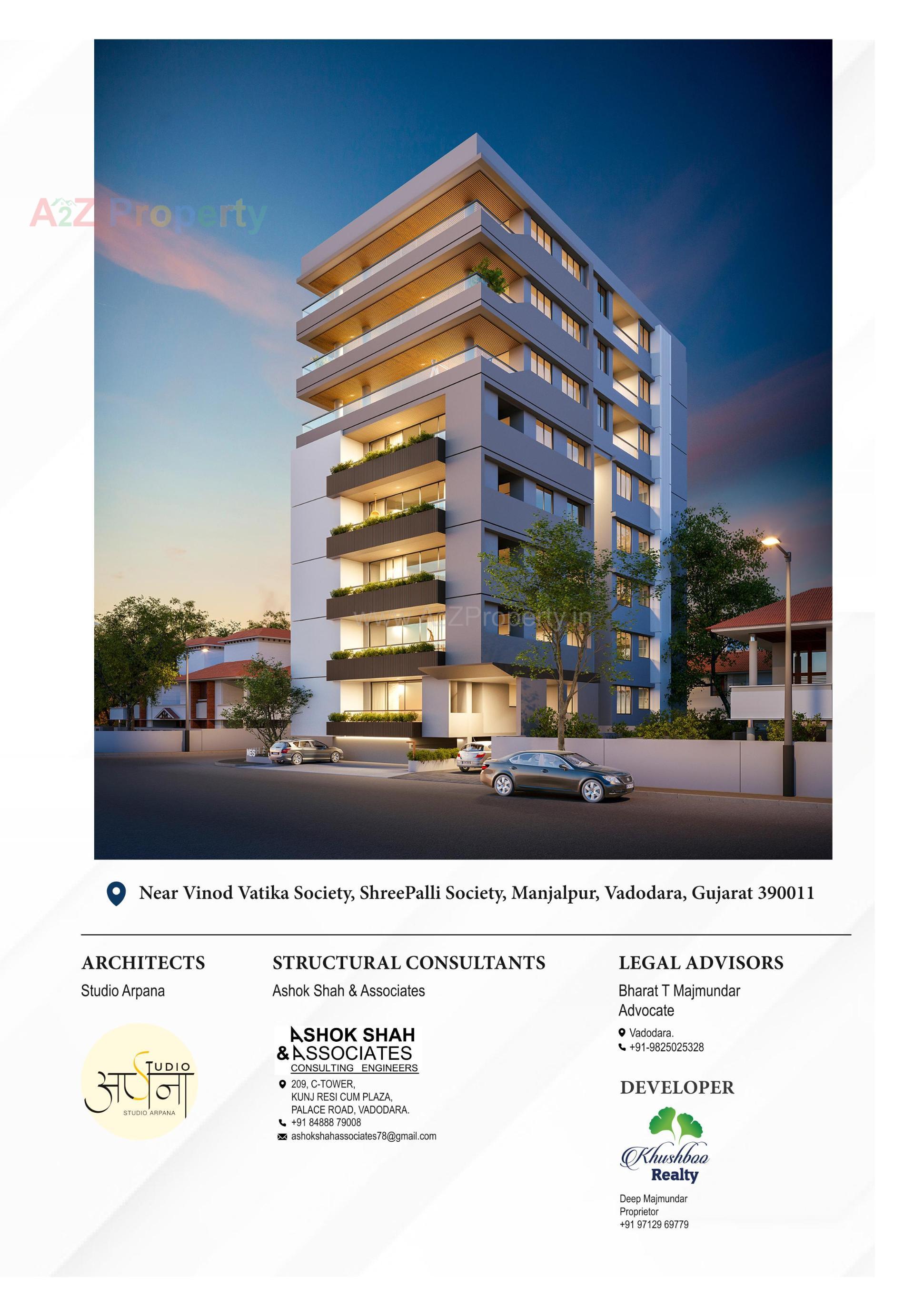 3D Elevation of real estate project Hiya Homes located at Manjalpur, Vadodara, Gujarat