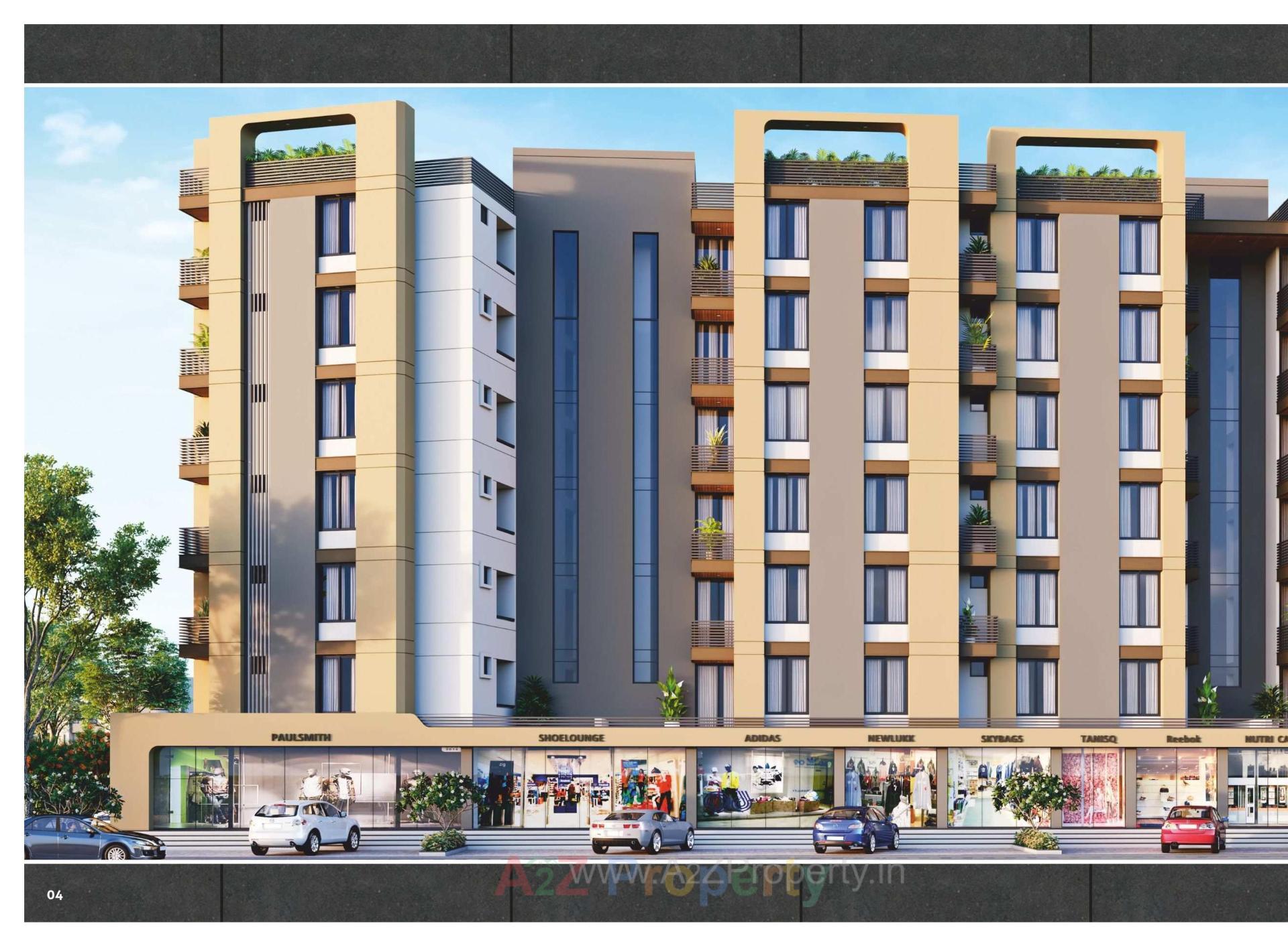 3D Elevation of real estate project Hyatt Residency located at Vadodara, Vadodara, Gujarat