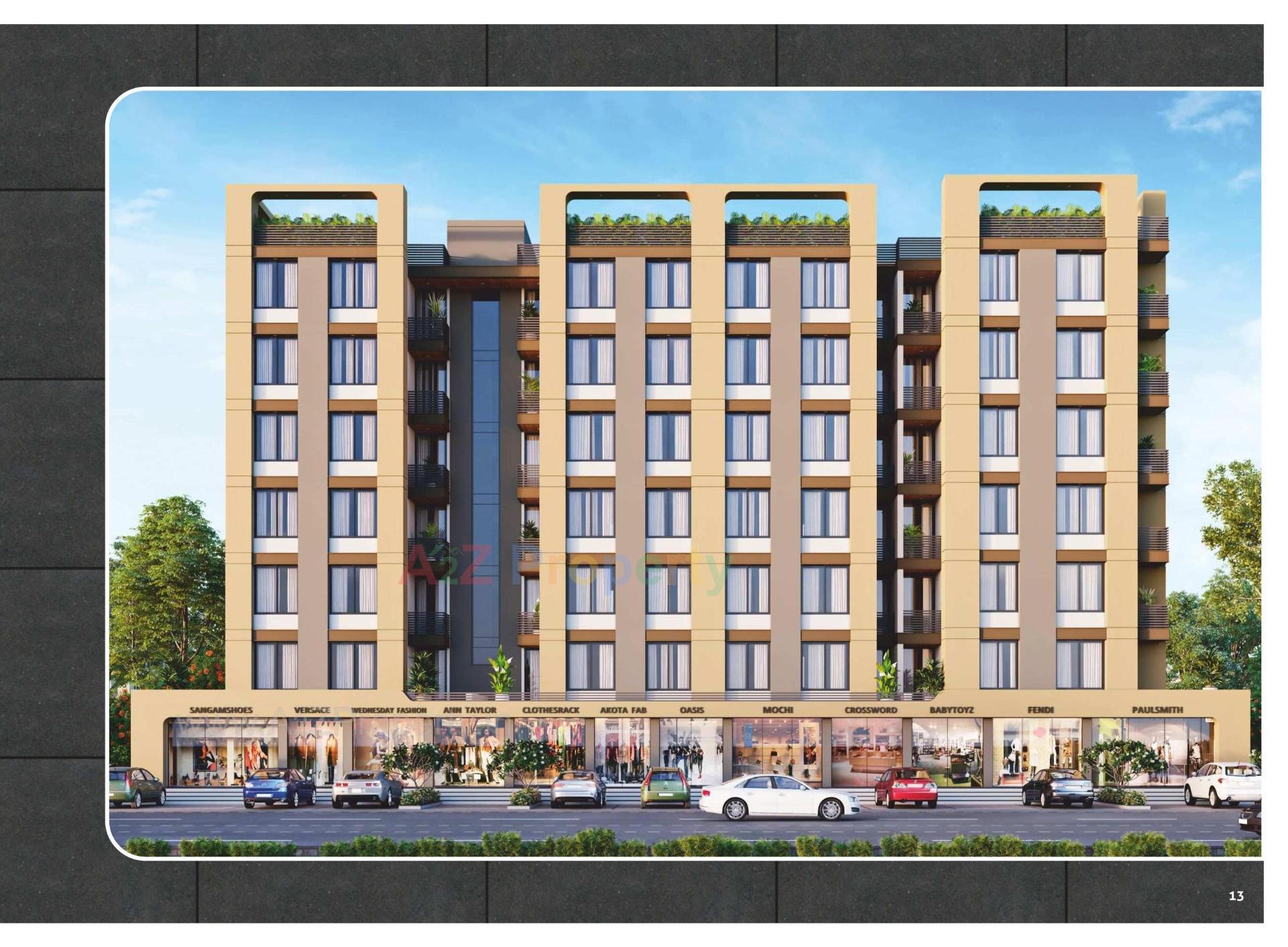 3D Elevation of real estate project Hyatt Residency located at Vadodara, Vadodara, Gujarat