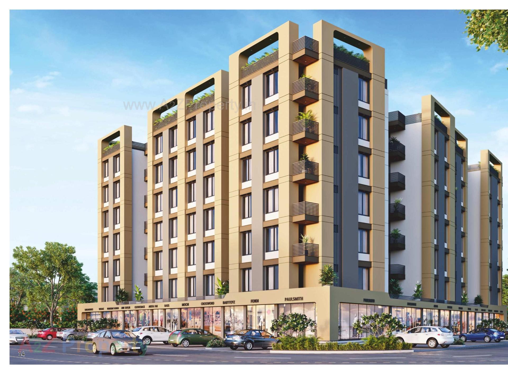 3D Elevation of real estate project Hyatt Residency located at Vadodara, Vadodara, Gujarat
