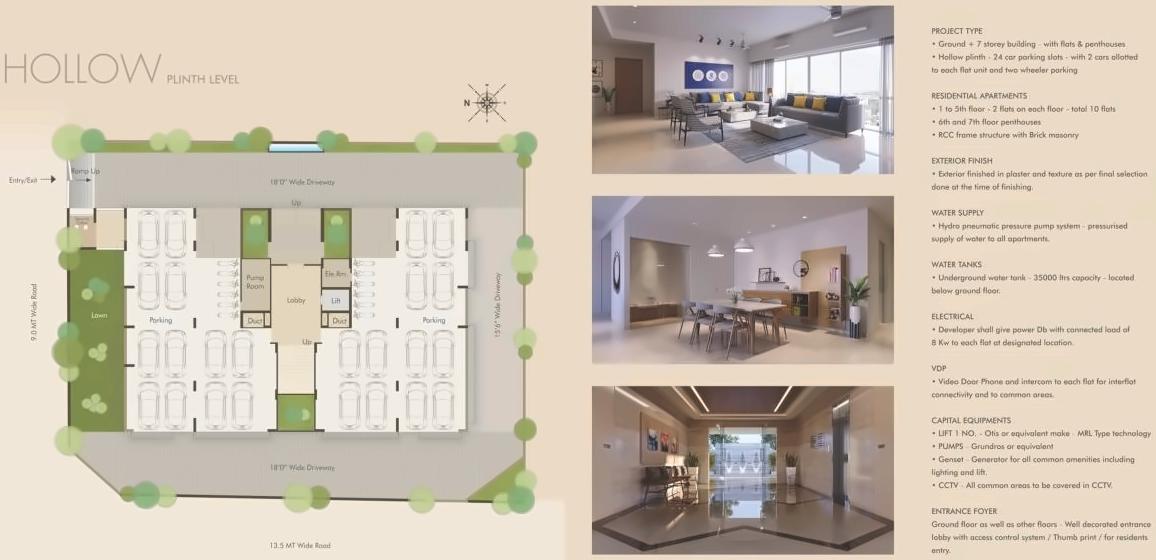 Layout of real estate project Icon@42 Alkapuri located at Kasba, Vadodara, Gujarat
