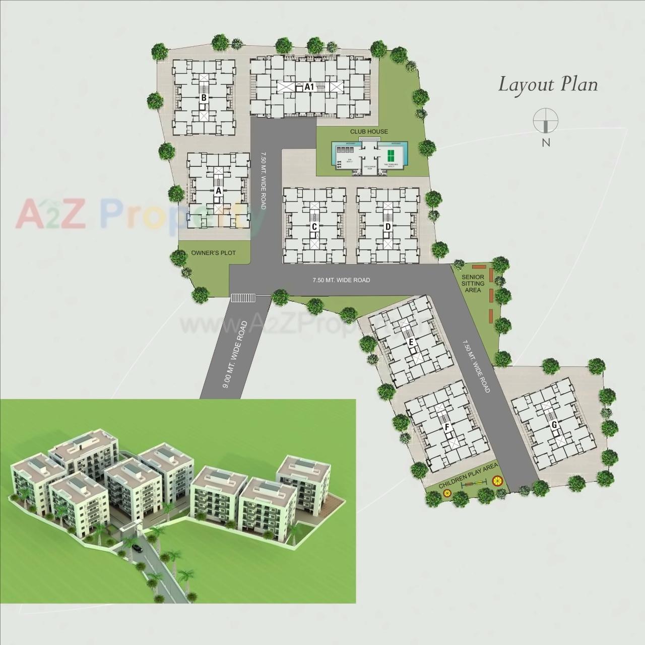 Layout of real estate project Icon Green located at Danteshwar, Vadodara, Gujarat