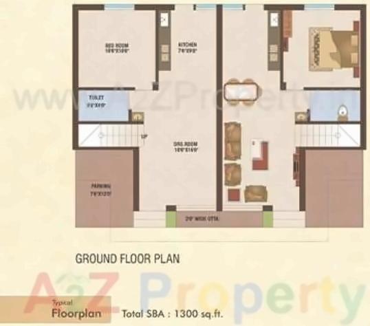 Layout of real estate project Indra Villa located at Bill, Vadodara, Gujarat