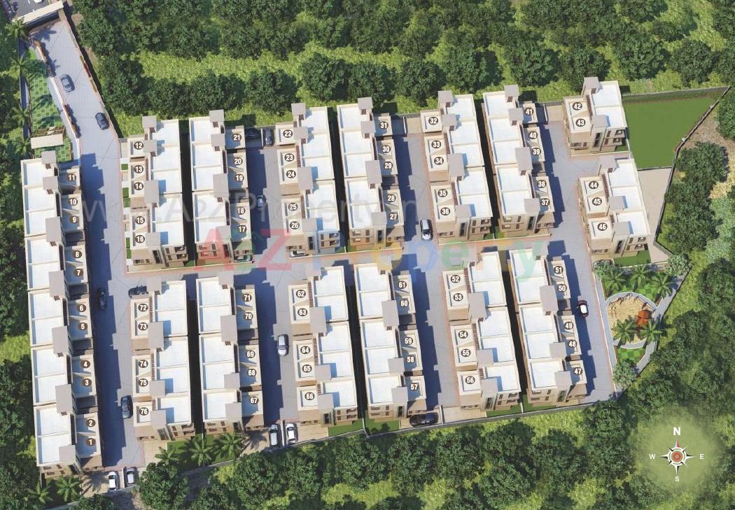 3D Elevation of real estate project Indradarshan Bunglows located at Savad, Vadodara, Gujarat