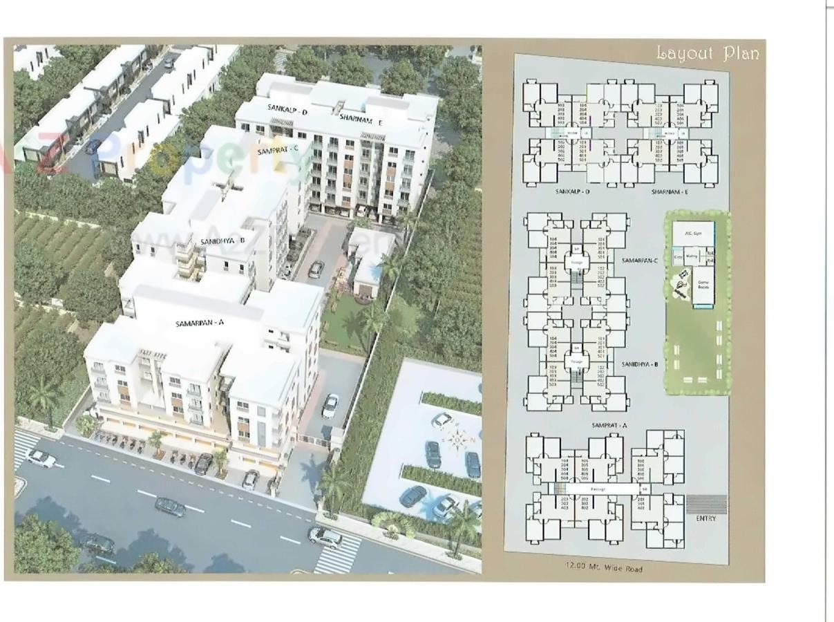 Layout of real estate project Infinium located at Nizampura, Vadodara, Gujarat